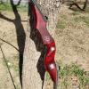 HANDBAIGE HBG 60Inch Red Recurve Bow Kit with 3pcs Real Feather Arrows for Hunting and Shooting Practice 25-60lbs Right Hand Bow Set (40lbs) view 2