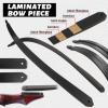 HANDBAIGE HBG 60Inch Red Recurve Bow Kit with 3pcs Real Feather Arrows for Hunting and Shooting Practice 25-60lbs Right Hand Bow Set (40lbs) view 4