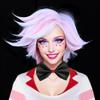 FantaLook Short White and Pink Cosplay Wig for Women Halloween Costume view 1