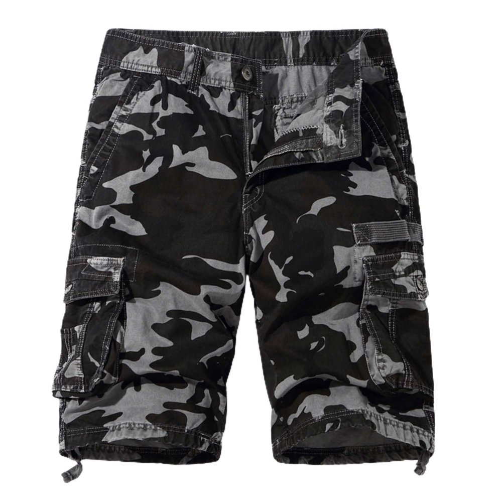 xoxingysm Mens Casual Hiking Cargo Shorts Camouflage Quick Dry Lightweight Comfy Shorts Stylish Military Utility Ripstop Tactical Shorts Summer Outdoor Hiking Training Fishing Shorts