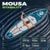 MOUSA 11'6''34&11'6''35" Extra Wide Inflatable Stand Up Paddle Board, Stable Long SUP for 2 People/Family, Shoulder Strap, 5 Handles, 100L Backpack, All-Round Sup Board, Removeable Fin view 2