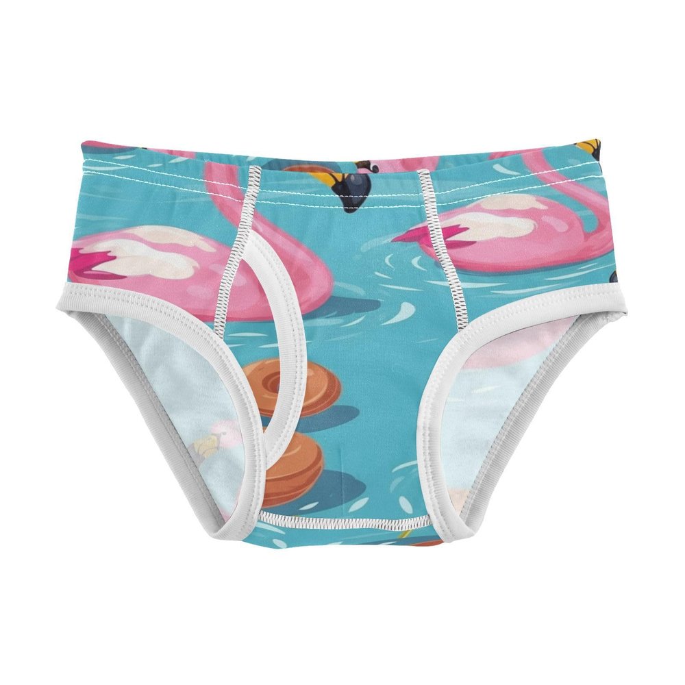 ALAZA Flamingo Water Blue Boys' Briefs Soft Underwear Available in Sizes 2t