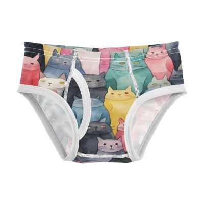 ALAZA Colorful Watercolor Cat Kitten Boys' Briefs Soft Underwear Available in Sizes 4t Multicolor
