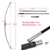 67 Inch Traditional Bow 25-120 Lbs Takedown Longbow Survival Bow English Longbow for Right Hand/Left Hand for Archery Target Hunting (115 Lbs) view 2