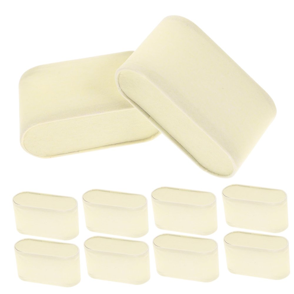 Yardenfun 10pcs Watch Flannel Pillow Bag Mini Watch Pillows Watch Cushion Pad Watch Display Bracelet Pillow Holder Beige Pillow Cases Watch Tray Bangle Cushion Tiny Small Pillow Jewelry