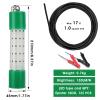 Pinboer Fishing Light Underwater 12V 100W 12000LM Green White Led Submersible Night Ice Squid Crappie Waterproof IP68 Bait Dock Attractants in Freshwater and Saltwater with 17FT view 2
