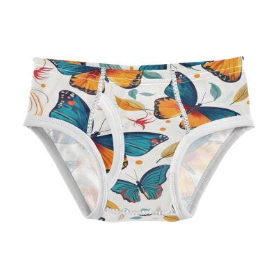 ALAZA Lovely Butterfly Leaf Boys' Briefs Soft Underwear Available in Sizes 5t Multicolor