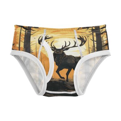 ALAZA Deer Sunset Mountain Landscape Boys' Briefs Soft Underwear Available in Sizes 2t Multicolor