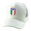 ALLNTRENDS Italia Soccer Italy Flag World Cup Embroidered Trucker Hat Adjustable Cap (White) view 1