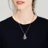 Imrsanl Cremation Jewelry for Ashes Butterfly Heart Urn Necklace for Women Keepsake Crystal Memorial Pendant Ashes Necklaces (Rose-Blue) view 3