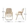 YLQHZW Chairs Camping Chair Portable Folding Chairs Outdoor with Wooden Armrest Portable Wide Back Chair for Camping Hiking Folding Chairs view 2