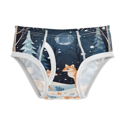 ALAZA Fox Starry Night Mountain Boys' Briefs Soft Underwear Available in Sizes 8y Multicolor