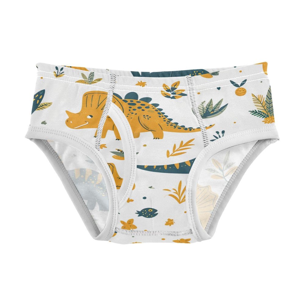 ALAZA Funny Cartoon Dinosaur Boys' Briefs Soft Underwear Available in Sizes 4t Multicolor