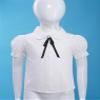 JEATHA Girls White Blouse Puff Short Sleeve Button Down Shirts Princess Bowknot School Uniform Tops Type A 13-14 Years view 2