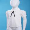JEATHA Girls White Blouse Puff Short Sleeve Button Down Shirts Princess Bowknot School Uniform Tops Type A 13-14 Years view 3