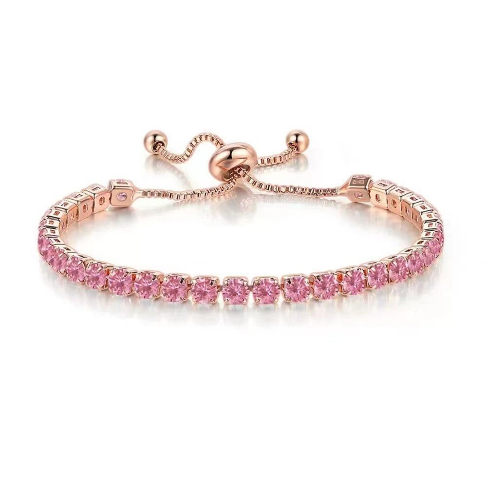Fuqimanman2020 Tennis Bracelets For Women Green Bracelet Multicolor Rhinestone Chain Bracelets Adjustable Crystal Seed Bracelet Wedding Party Jewelry