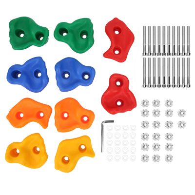 XHTLLO Kids Colorful Rock Climbing Wall Holds Set, Durable Playground Equipment Accessory