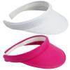2 Pack Sun Visor Hats Women Men Clip On Wide Brim Visors Hat Outdoor Sports Golf Beach Travel Tennis Caps (White Pink) view 1