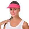 2 Pack Sun Visor Hats Women Men Clip On Wide Brim Visors Hat Outdoor Sports Golf Beach Travel Tennis Caps (White Pink) view 2