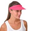 2 Pack Sun Visor Hats Women Men Clip On Wide Brim Visors Hat Outdoor Sports Golf Beach Travel Tennis Caps (White Pink) view 3