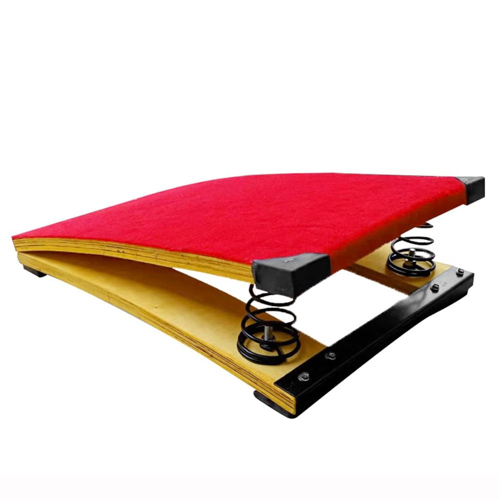 ERoomQ Junior Gymnastics Springboard,Pro Curved Spring Board for Adult,Teen,Child,Arts Springboard for Vaulting with Steel Spring & Jump Pad(Size:2 springs/80 * 50cm/31.49 * 19.68in)