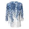 3/4 Length Sleeve Womens Tops Dressy Casual Blouses - Spring Fashion 2026 Plus Size Crew Neck Fitted Tshirts - Business Going Out Trendy Tunics Tops Beach Vacation Outfits 01-Navy L view 3