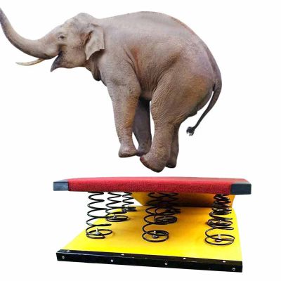 ERoomQ Heavy Duty Gymnastics Springboard, 9 Springs Vault Equipment, Hard Wood Adult Spring Boards Sturdy & No Deformation, Load 110kg / 242Ibs