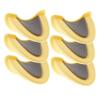 ULTECHNOVO 3pairs Creative Cat Ear Helmet Decorations Easy to Install Durable Ornaments for Motorcycle Bicycle and Electric Helmets Unique and Adorable Design Yellow Gray view 1