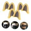 ULTECHNOVO 3pairs Creative Cat Ear Helmet Decorations Easy to Install Durable Ornaments for Motorcycle Bicycle and Electric Helmets Unique and Adorable Design Yellow Gray view 4
