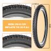 2-Pack Kids Bike Tires Set: Hycline 20x2.125 Inch (57-406 mm) Folding Replacement Puncture-Resistant Bicycle Tires and Pair 20-inch Inner Tubes with Tire Levers for BMX, MTB or Kids Children Racing view 2