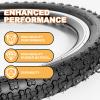 2-Pack Kids Bike Tires Set: Hycline 20x2.125 Inch (57-406 mm) Folding Replacement Puncture-Resistant Bicycle Tires and Pair 20-inch Inner Tubes with Tire Levers for BMX, MTB or Kids Children Racing view 4