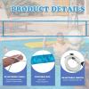 ShinyRelief Pool Volleyball Net Replacement Adjustable Length 15-25 ft Portable Volleyball Net for Outdoor Backyard Swimming Pool Beach(Light Blue) view 3