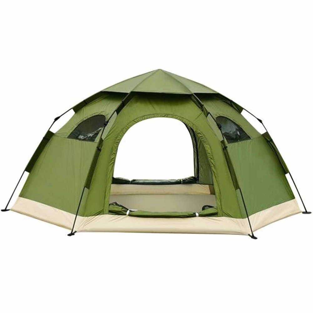 ZPRYZHD Camping Tent, auto Set up Instant Snow Camping Tent, Outdoor Camping Instant Cabin Tent, Suitable for Camping Trips and Outdoor Parties (Color : Green)