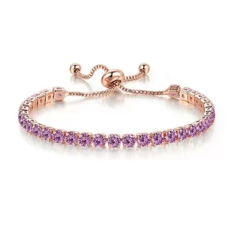 Fuqimanman2020 Tennis Bracelets For Women Green Bracelet Multicolor Rhinestone Chain Bracelets Adjustable Crystal Seed Bracelet Wedding Party Jewelry