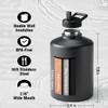 Coolplus Gallon Water Bottle Insulated with Straw, Water Jug 128 oz Stainless Steel Double-Walled Vacuum Metal Large Flask With Carry Sleeve for Sports Gym Outdoor, Keep Cold 48 Hrs, Black view 3