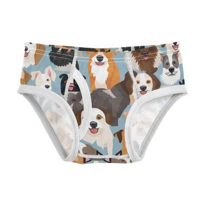 ALAZA Hipster Dog Puppy Boys' Briefs Soft Underwear Available in Sizes 6y Multicolor
