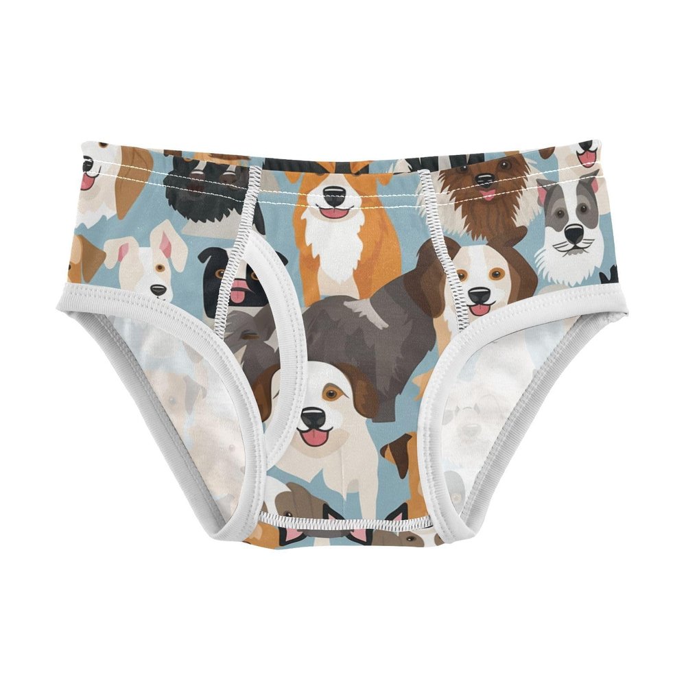 ALAZA Hipster Dog Puppy Boys' Briefs Soft Underwear Available in Sizes 6y Multicolor