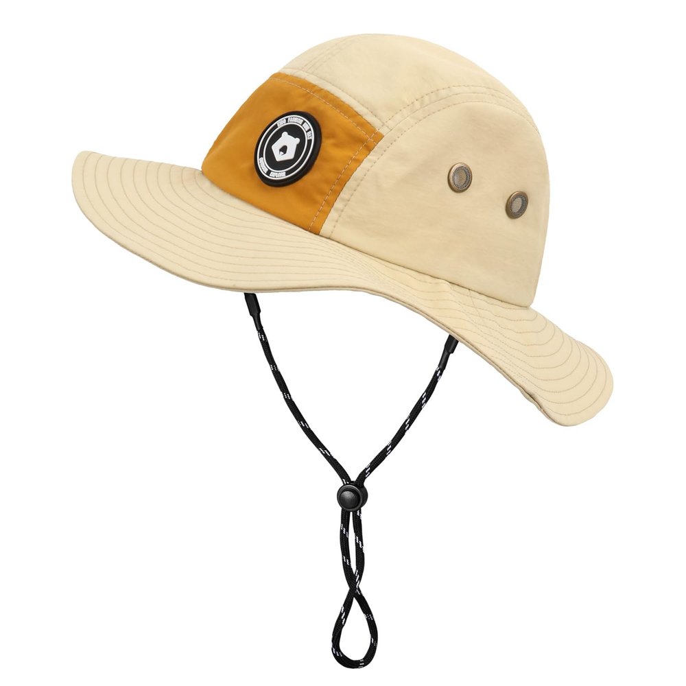 Children Waterproof Quick-Drying UPF 50+ Sun Hat,Toddler Kids Summer Wide Brim Bucket Hat Beach Hats for Boys Girls 4-8 Years Khaki Orange