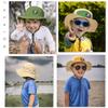 Children Waterproof Quick-Drying UPF 50+ Sun Hat,Toddler Kids Summer Wide Brim Bucket Hat Beach Hats for Boys Girls 4-8 Years Khaki Orange view 3