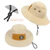 Children Waterproof Quick-Drying UPF 50+ Sun Hat,Toddler Kids Summer Wide Brim Bucket Hat Beach Hats for Boys Girls 4-8 Years Khaki Orange view 4