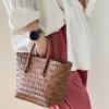 byplndgywj Rattan Purse Woven Beach Tote Bag Travel cute straw handbag Waterproof Sandproof Beach Vacation Essentials for Women (brown, Small) view 2