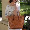 byplndgywj Rattan Purse Woven Beach Tote Bag Travel cute straw handbag Waterproof Sandproof Beach Vacation Essentials for Women (brown, Small) view 3