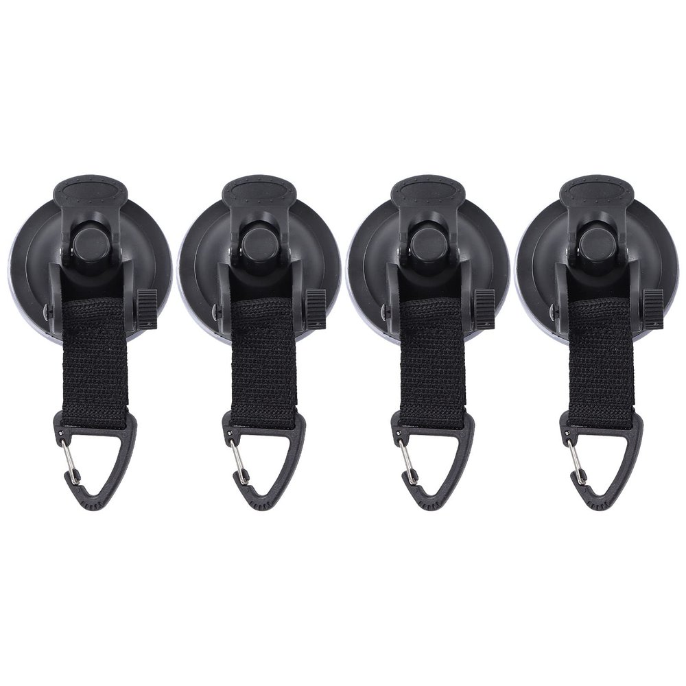 4PCS Suction Cup Hooks,Heavy Duty Suction Cups,Car Tent Suction Cup High Strength Light Weight Easy Install Portable Suction Cups for Awning Tents Camping Tarp