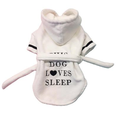 Dog Bathrobe Towel Lightweight, Super Cute Fast Drying Bathrobe for Dogs Super Absorbant Dog Robe Adjustable Dog Towels (Medium)