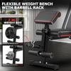 Foldable Workout Bench, Adjustable Weight Bench for Home Gym with Leg Extension, Preacher Pad, Extended Headrest, Collapsible Bench Press Full Body Workout Strength Training Banco de Pesas view 3