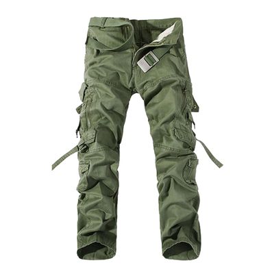 JEsilunmaMY Men's Multi Pockets Tactical Pants Army Combat Cargo Joggers Military Pants Relaxed Fit Outdoor Hiking Pants (Army Green,30)