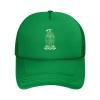 Santa Muerte Hat Adult Mesh Baseball Cap Trucker Sun Visor Outdoor Sports Cap for Men Women Green view 1