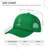Santa Muerte Hat Adult Mesh Baseball Cap Trucker Sun Visor Outdoor Sports Cap for Men Women Green view 4