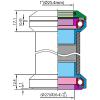 DJC Bike Headset 30mm 1" Threadless 1 Inch EC30 / 25.4 EC30 / 27mm 27 26.4 26.4mm Height 29mm External Bearing Steel Headsets (Silver, 26.4mm) view 2