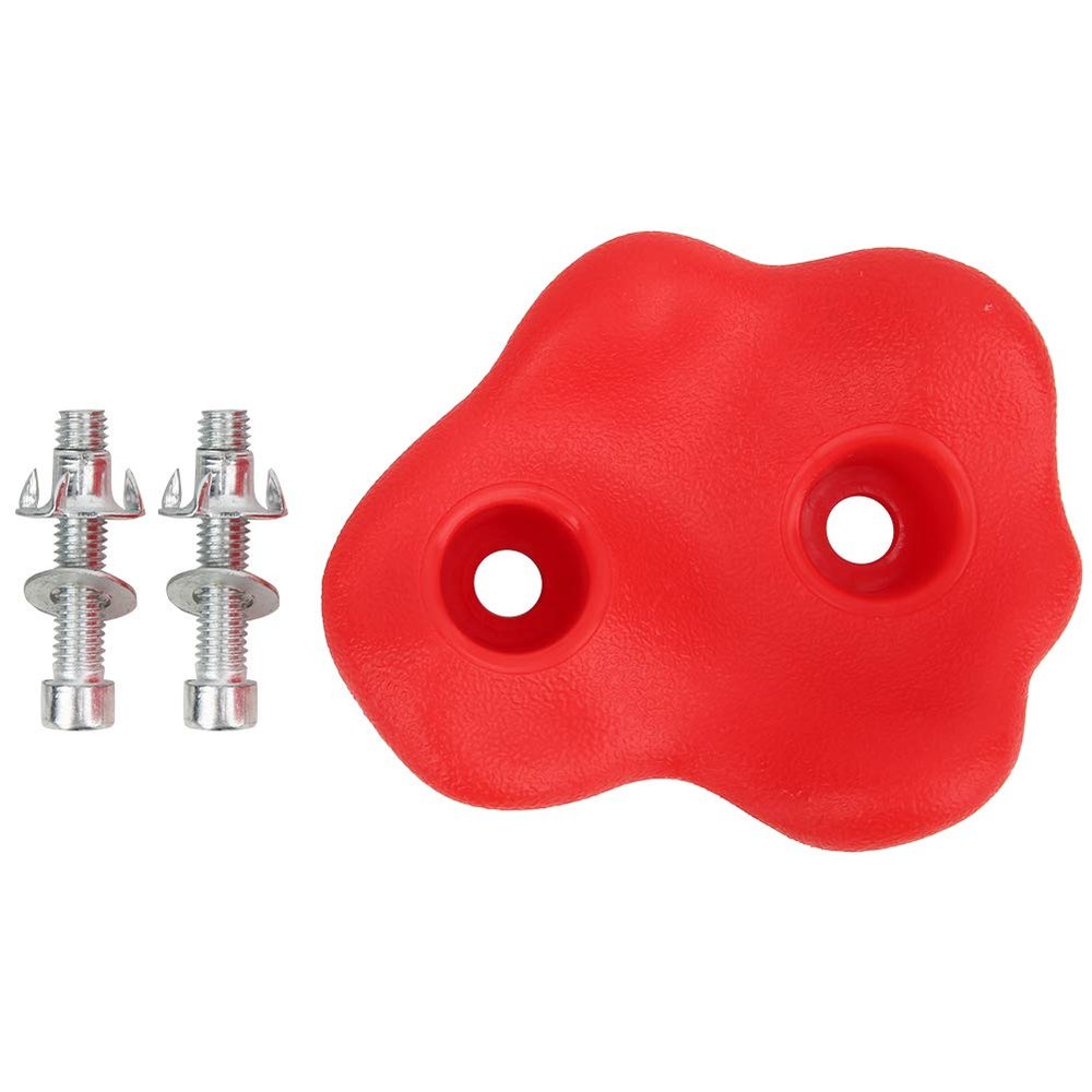 XHTLLO Kids Rock Climbing Holds Set, 10 Pcs Red Plastic Climbing Accessories for Outdoor Fun(23cm-Red)